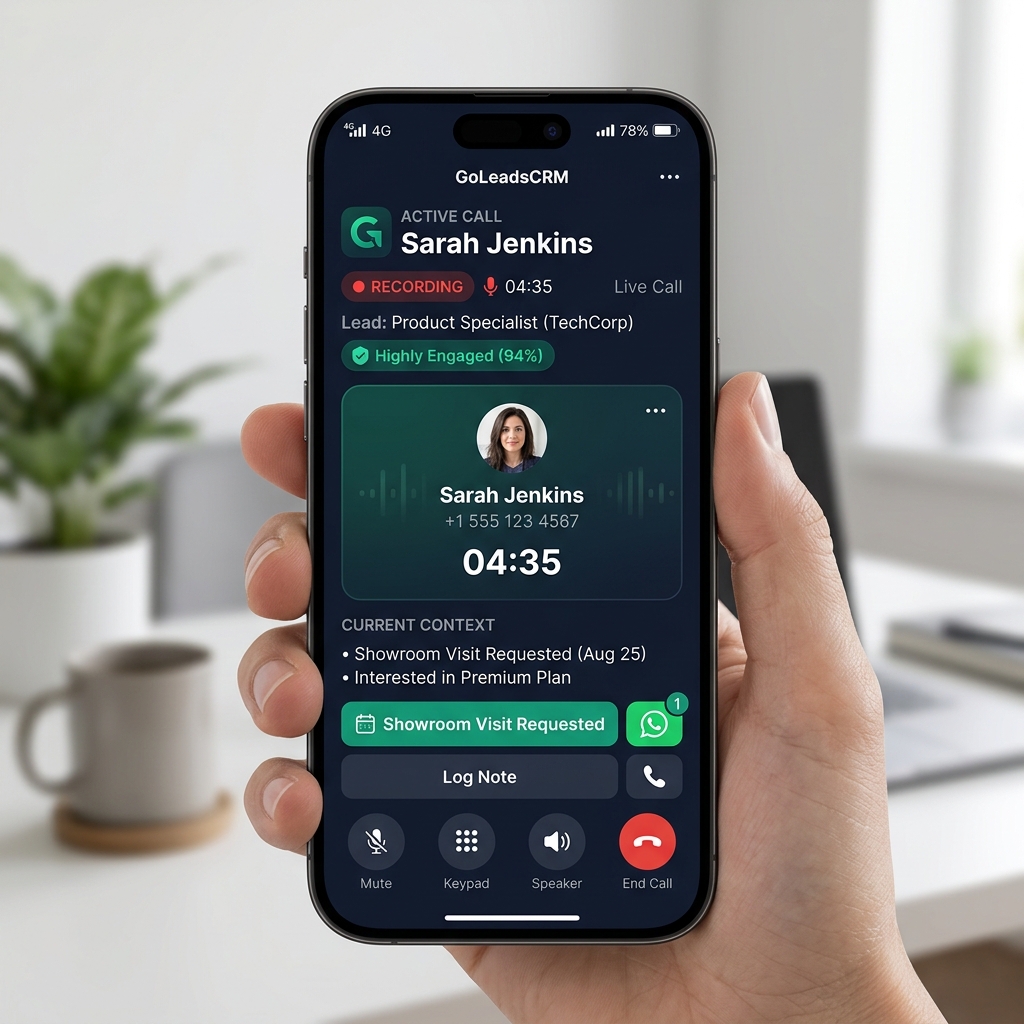 GoLeadsCRM Companion Mobile App with Call Recording